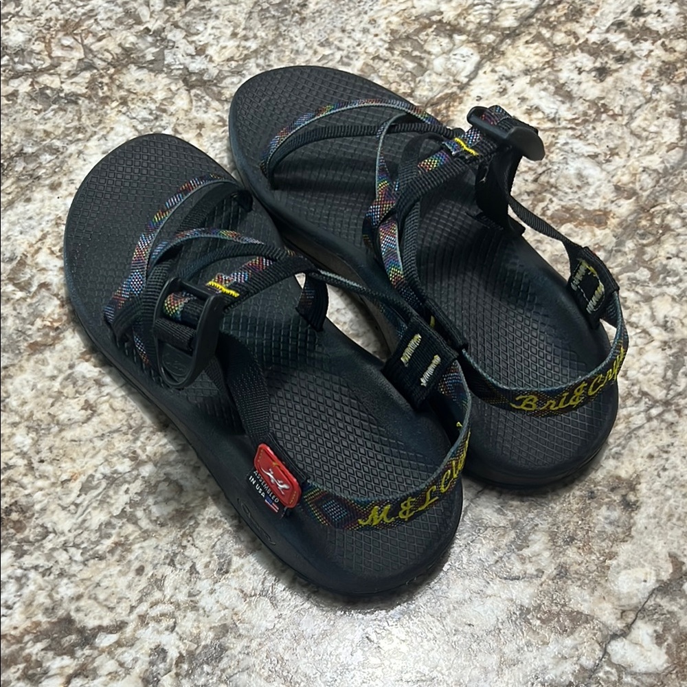 Customized Chaco Sandals never worn outside. Can be removed if you have time. 😝